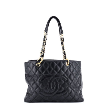 Grand Shopping Tote Quilted Caviar