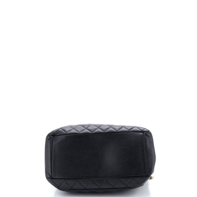 Grand Shopping Tote Quilted Caviar