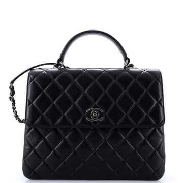 Trendy Cc Top Handle Bag Quilted