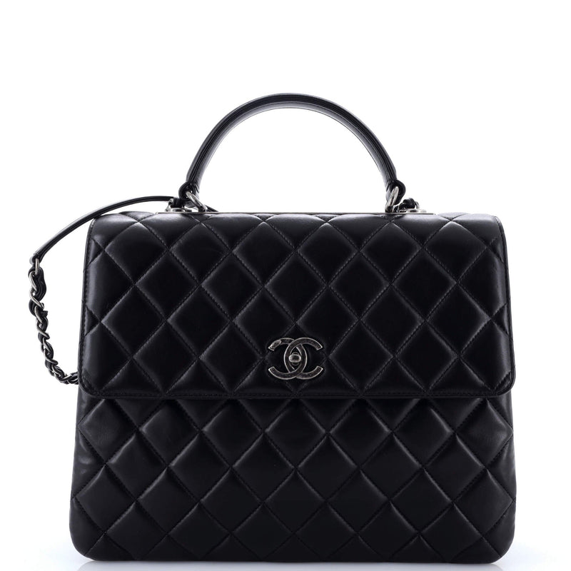 Trendy Cc Top Handle Bag Quilted