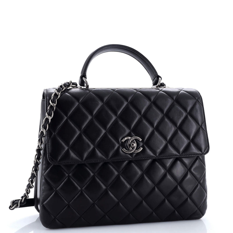 Trendy Cc Top Handle Bag Quilted