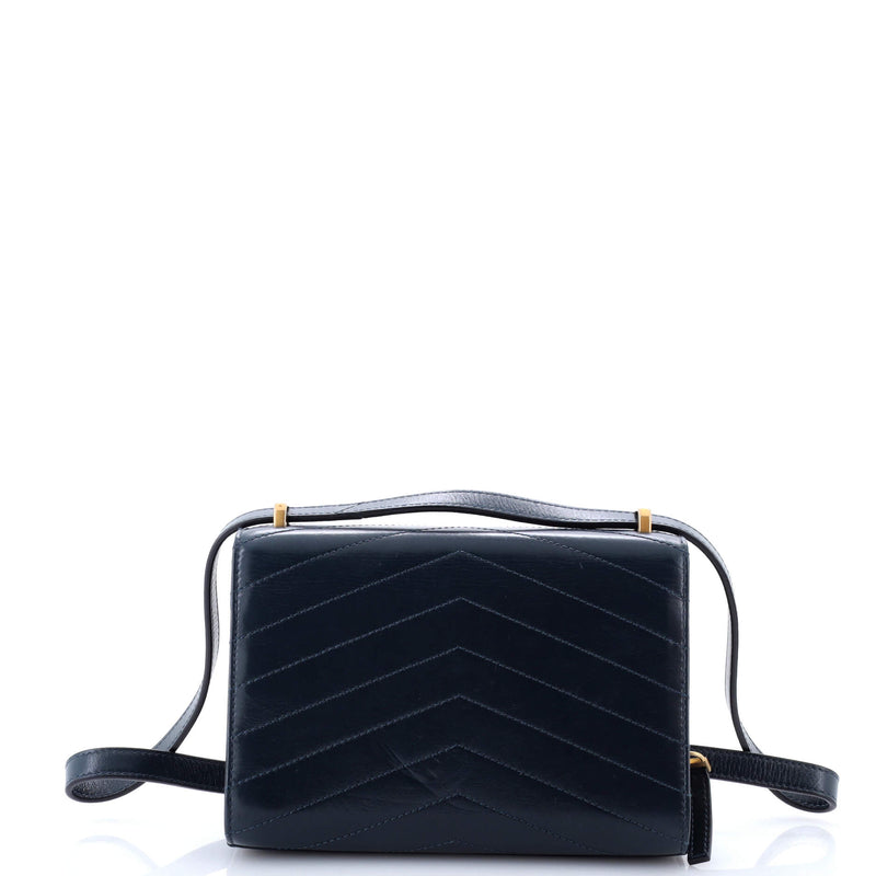 Medal Envelope Flap Bag Chevron Calfskin