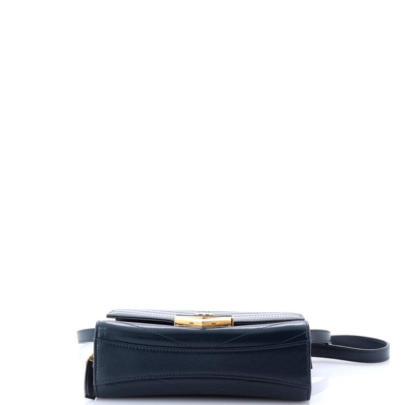 Medal Envelope Flap Bag Chevron Calfskin