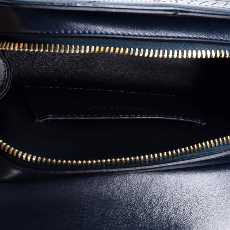 Medal Envelope Flap Bag Chevron Calfskin