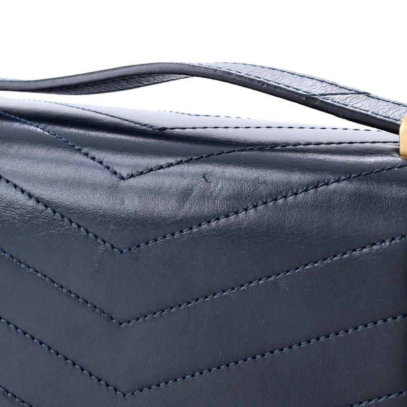 Medal Envelope Flap Bag Chevron Calfskin