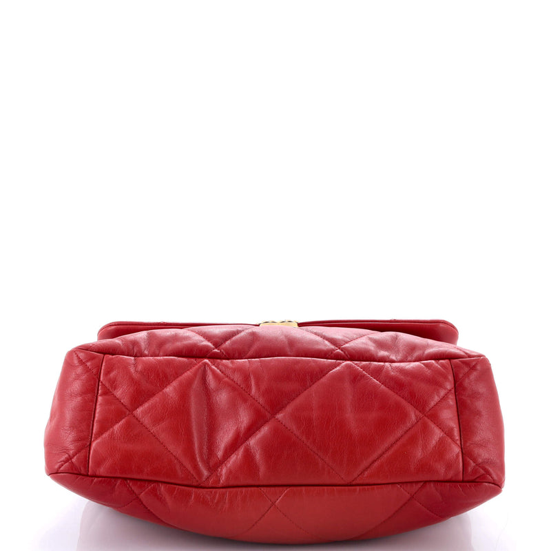 19 Flap Bag Quilted Leather Maxi