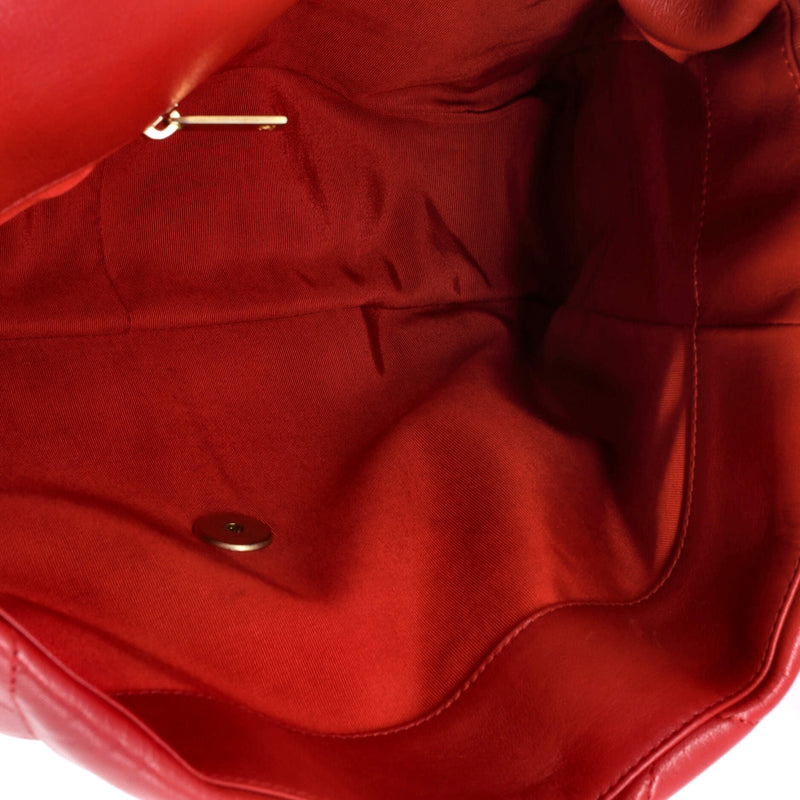 19 Flap Bag Quilted Leather Maxi