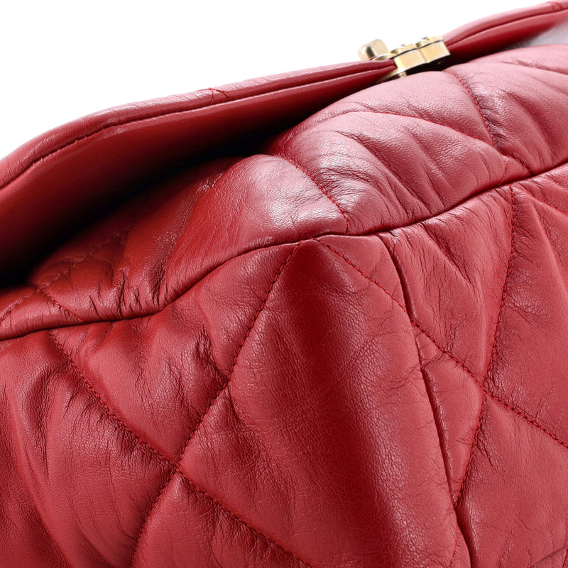 19 Flap Bag Quilted Leather Maxi