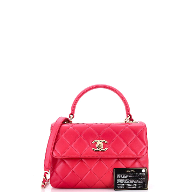 Trendy Cc Top Handle Bag Quilted