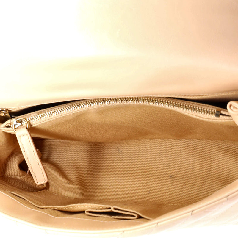 Coco Top Handle Bag Chevron Calfskin