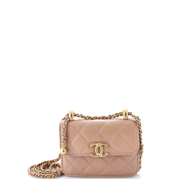 Perfect Fit Flap Coin Purse With Chain
