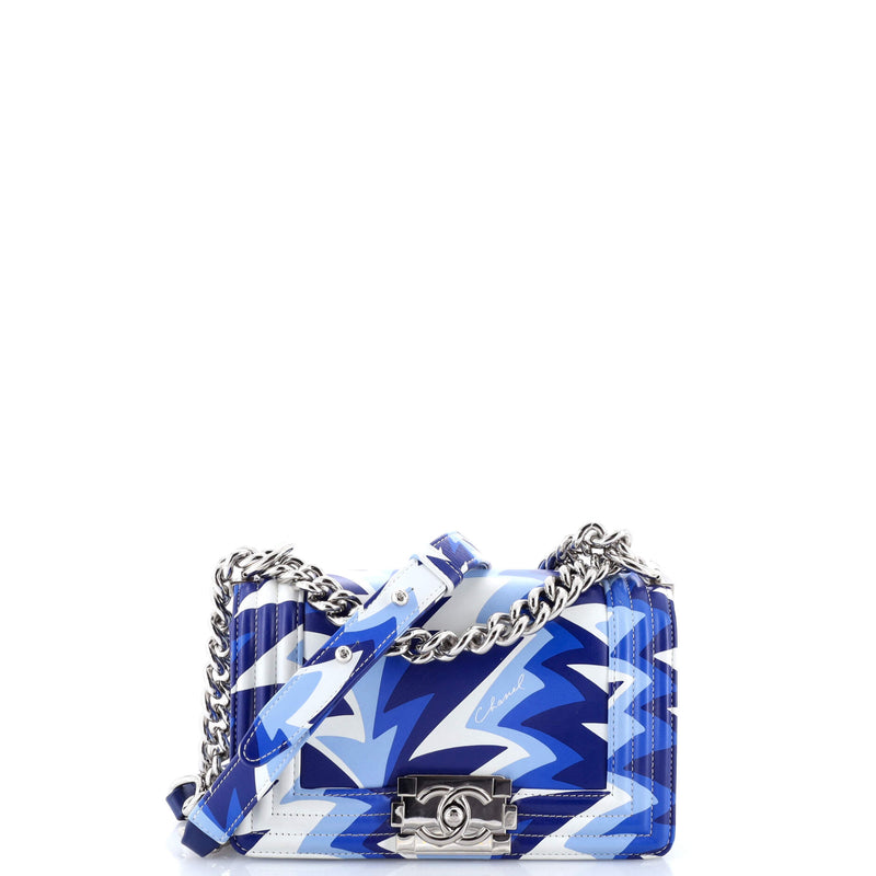 Boy Flap Bag Printed Calfskin Small