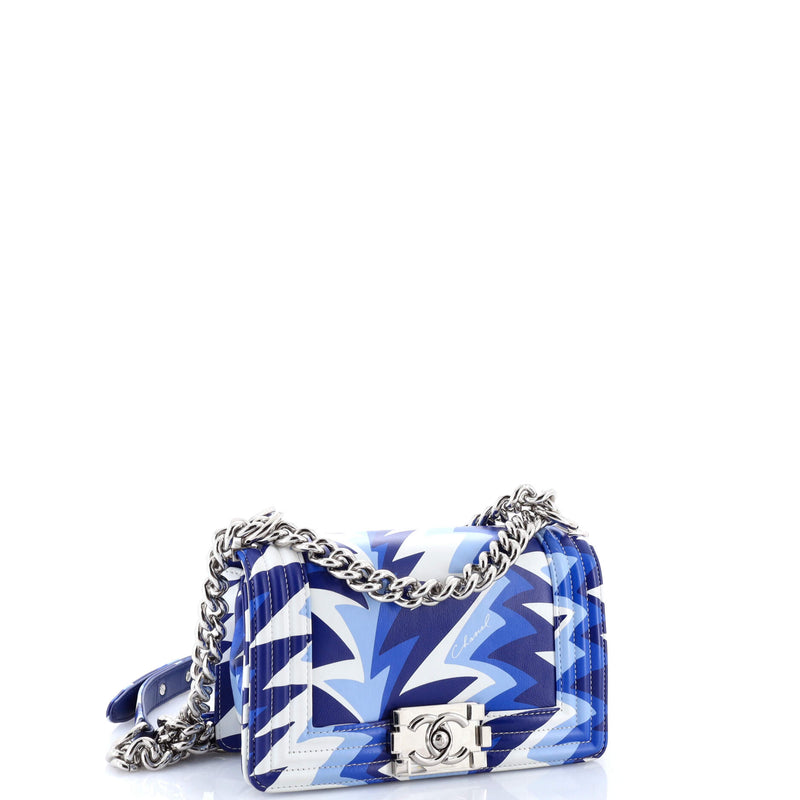 Boy Flap Bag Printed Calfskin Small