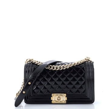 Boy Flap Bag Quilted Iridescent Glazed