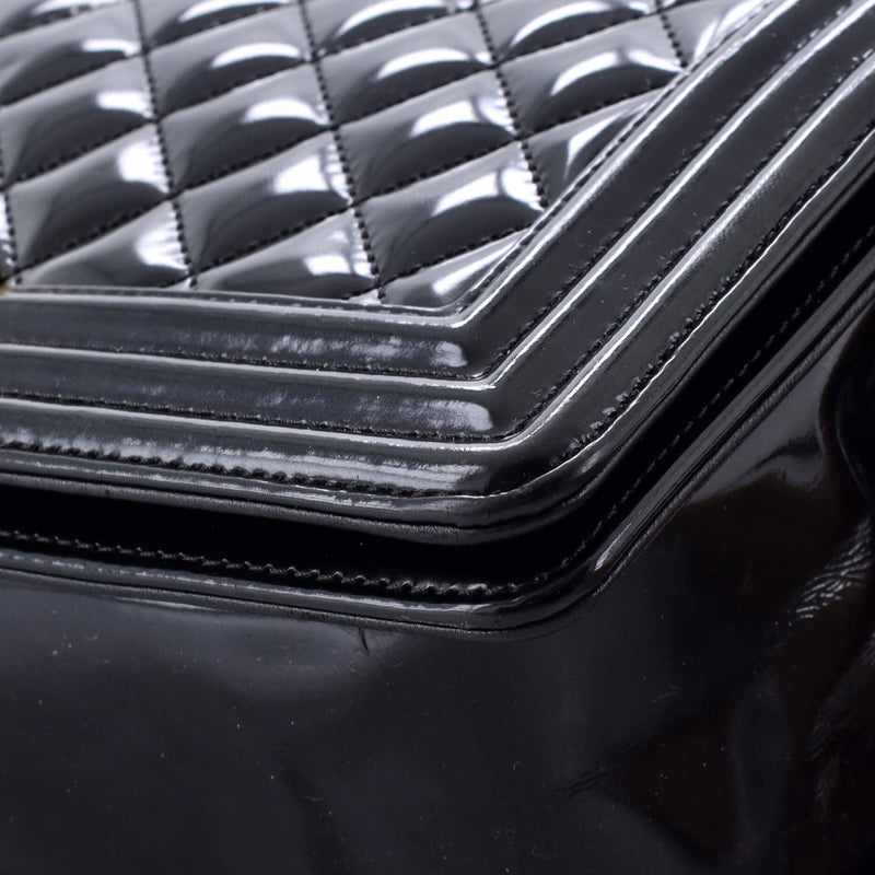 Boy Flap Bag Quilted Iridescent Glazed