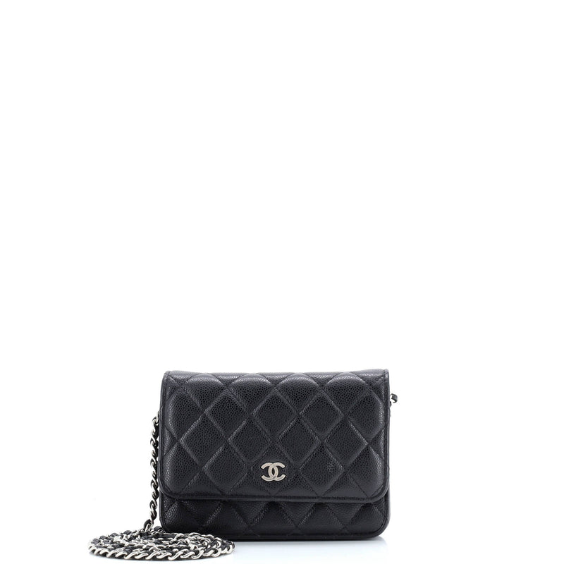 Wallet On Chain Quilted Caviar Mini