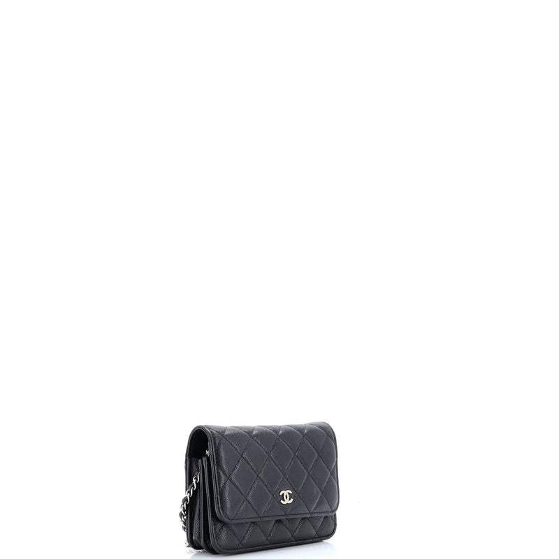 Wallet On Chain Quilted Caviar Mini