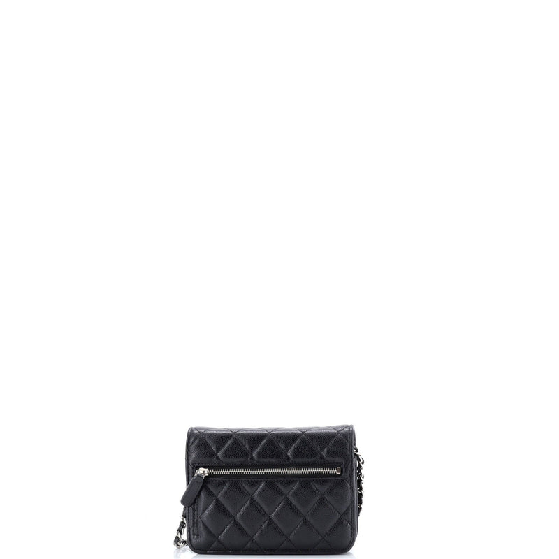 Wallet On Chain Quilted Caviar Mini