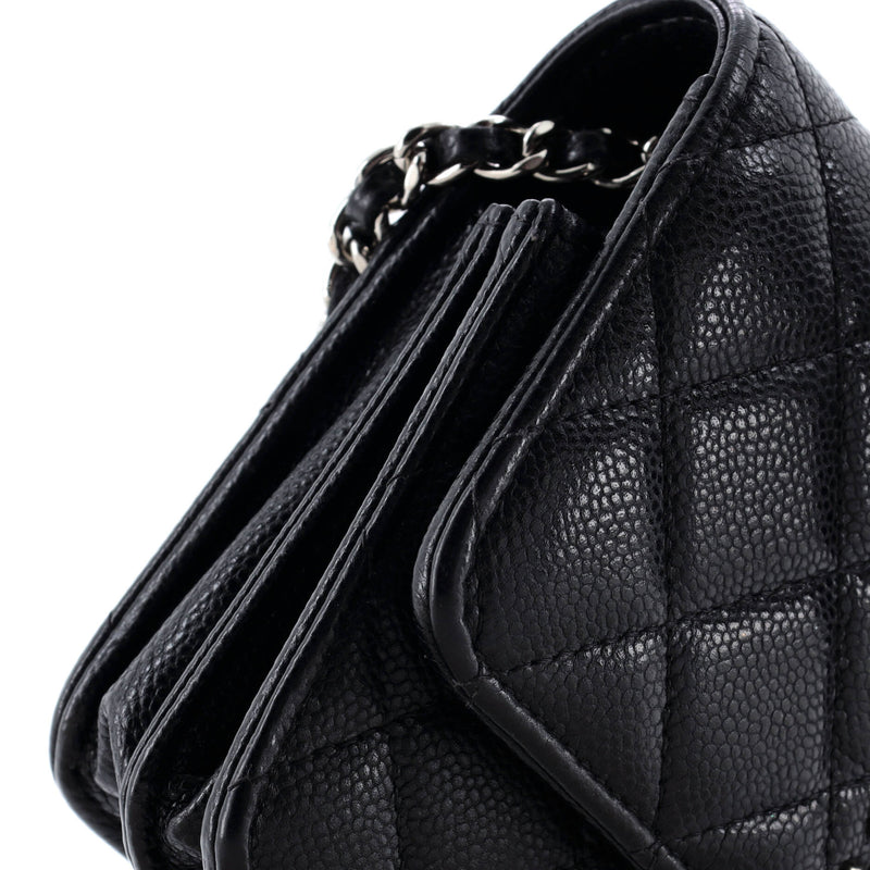 Wallet On Chain Quilted Caviar Mini