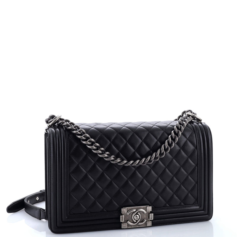 Boy Flap Bag Quilted Lambskin New Medium