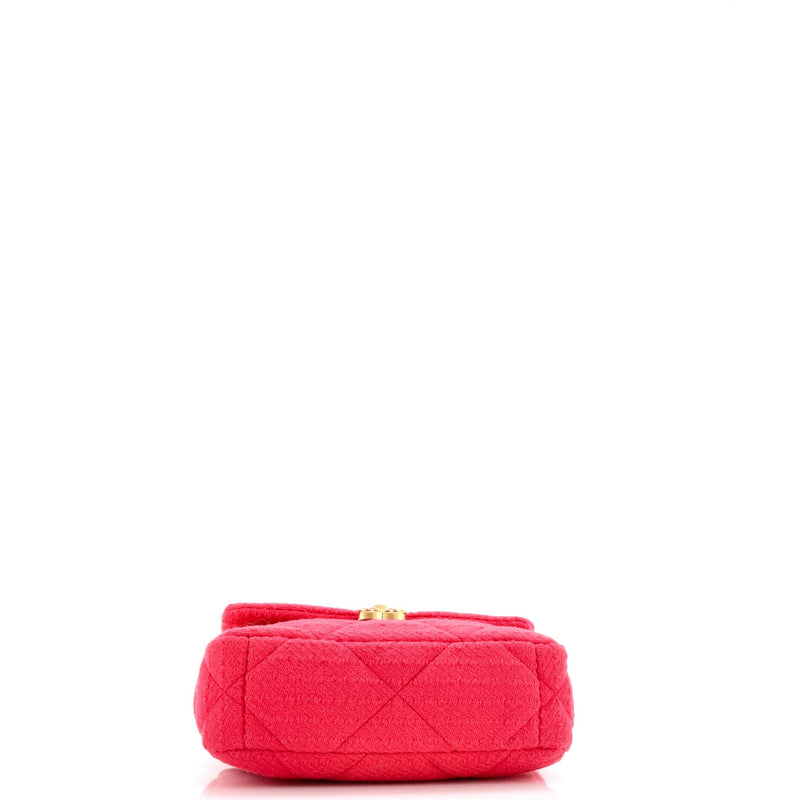 19 Flap Bag Quilted Tweed Medium