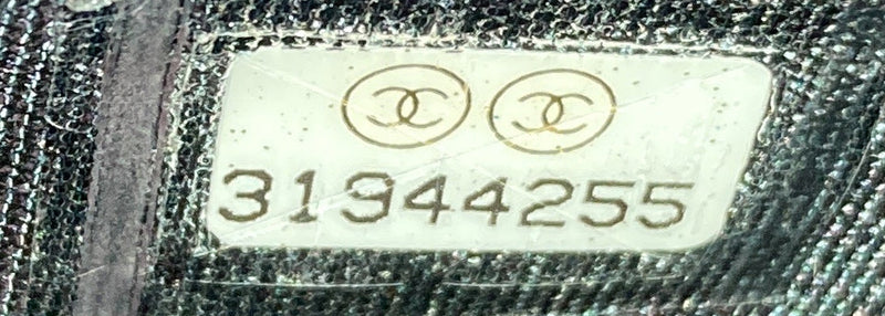 Denim Mood Flap Clutch With Chain Logo