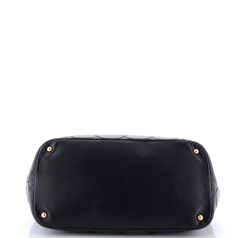 Timeless Cc Soft Tote Quilted Caviar