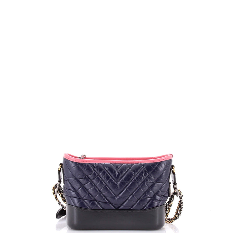 Gabrielle Hobo Chevron Aged Calfskin