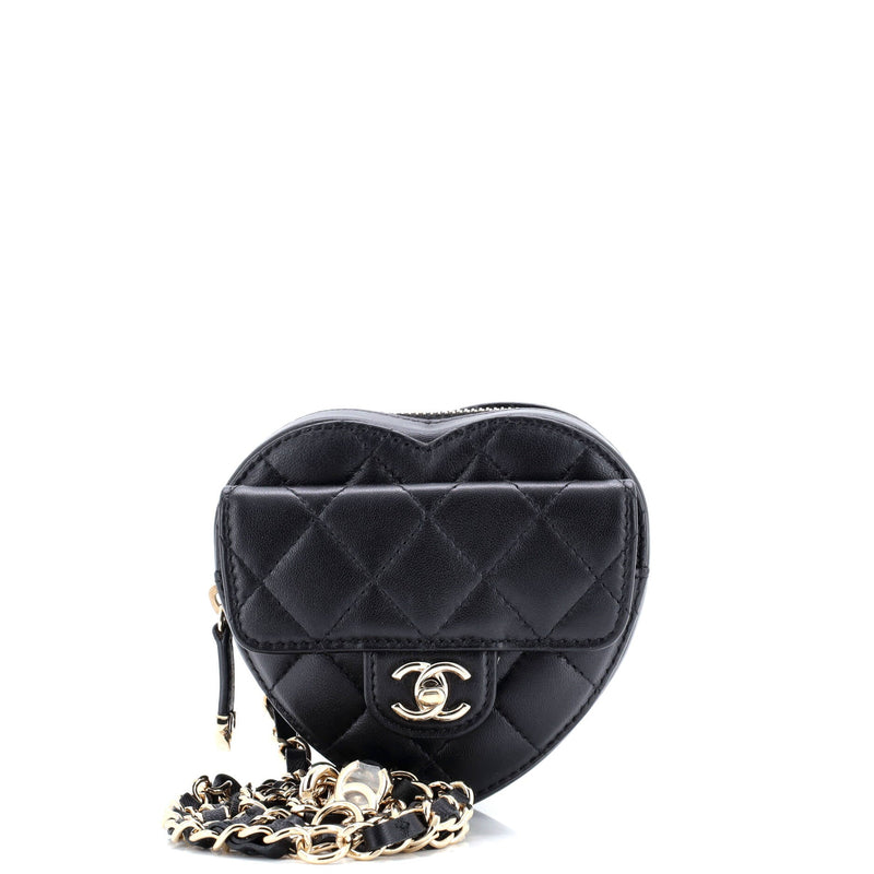 Cc In Love Heart Belt Bag Quilted