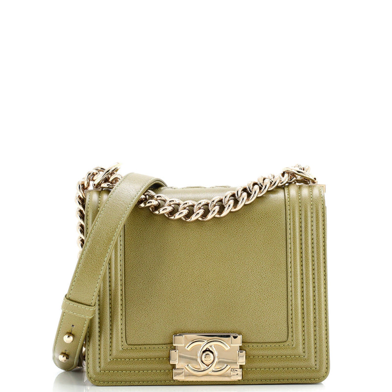Reverso Square Boy Flap Bag Caviar Small