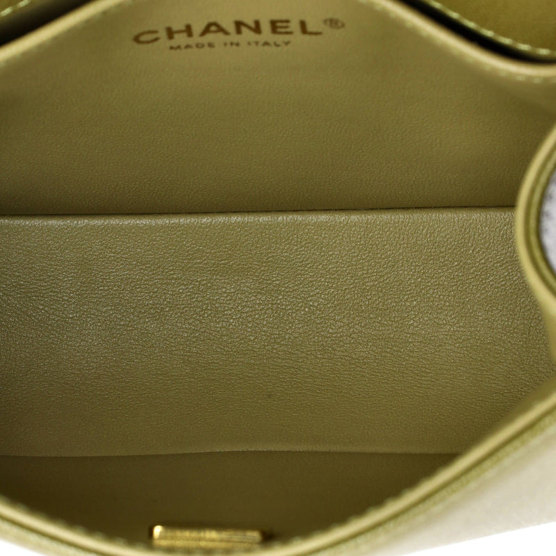 Reverso Square Boy Flap Bag Caviar Small