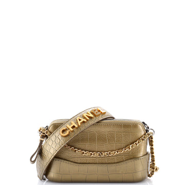 Gabrielle Logo Handle Double Zip Clutch
