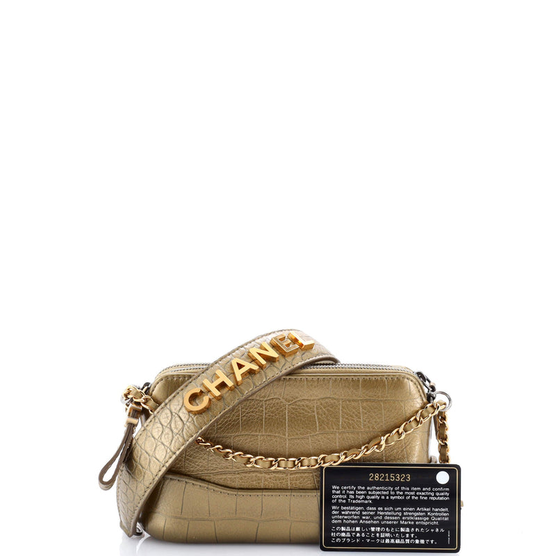 Gabrielle Logo Handle Double Zip Clutch