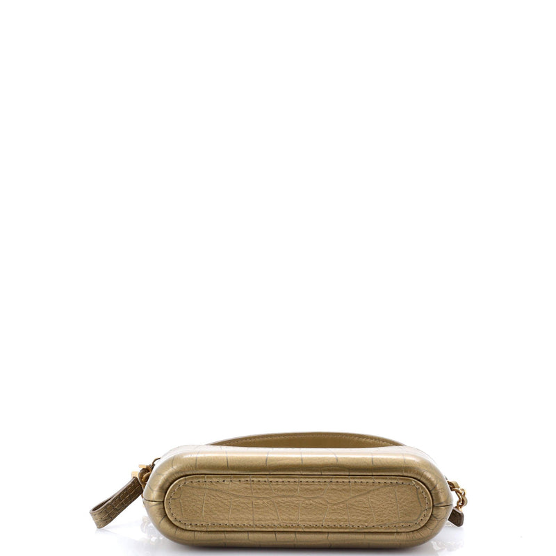 Gabrielle Logo Handle Double Zip Clutch