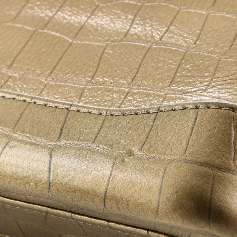 Gabrielle Logo Handle Double Zip Clutch