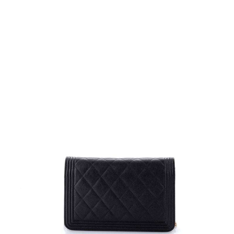Boy Wallet On Chain Quilted Caviar