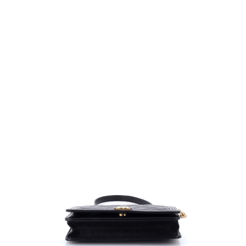 Boy Wallet On Chain Quilted Caviar