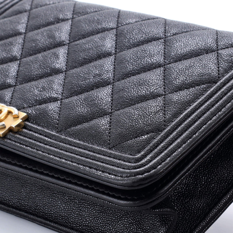 Boy Wallet On Chain Quilted Caviar