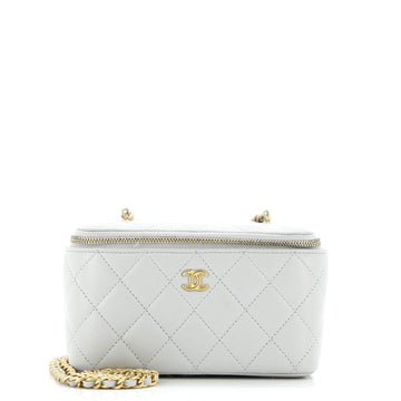 Pearl Crush Vanity Case With Chain