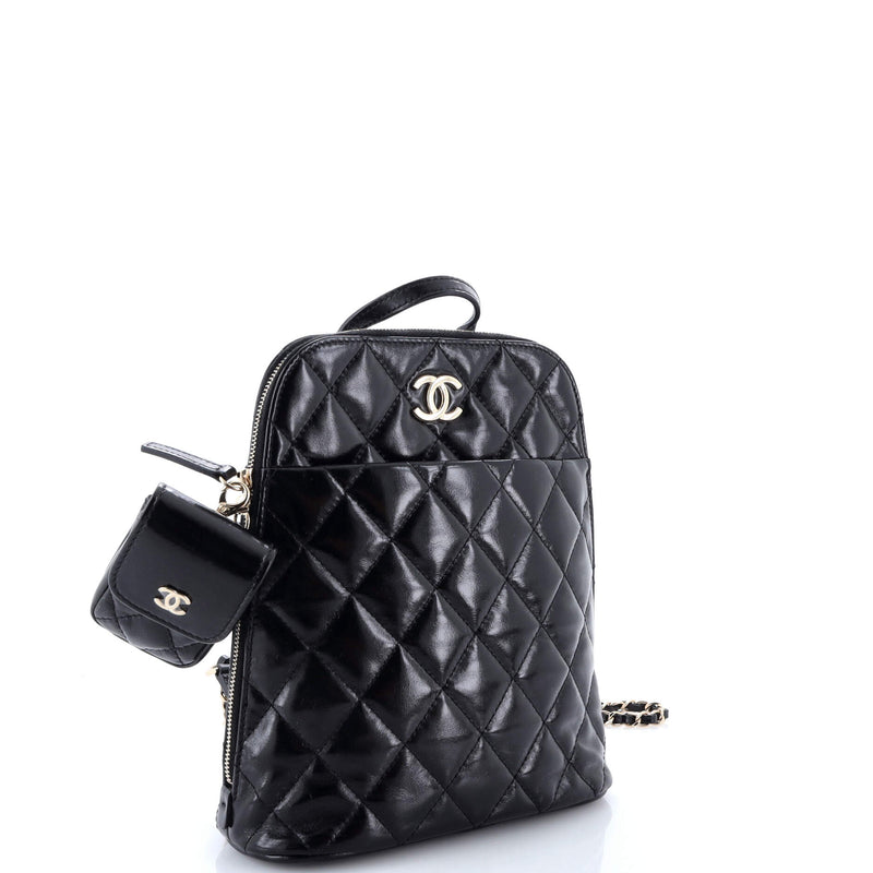 My Pocket Backpack Quilted Shiny