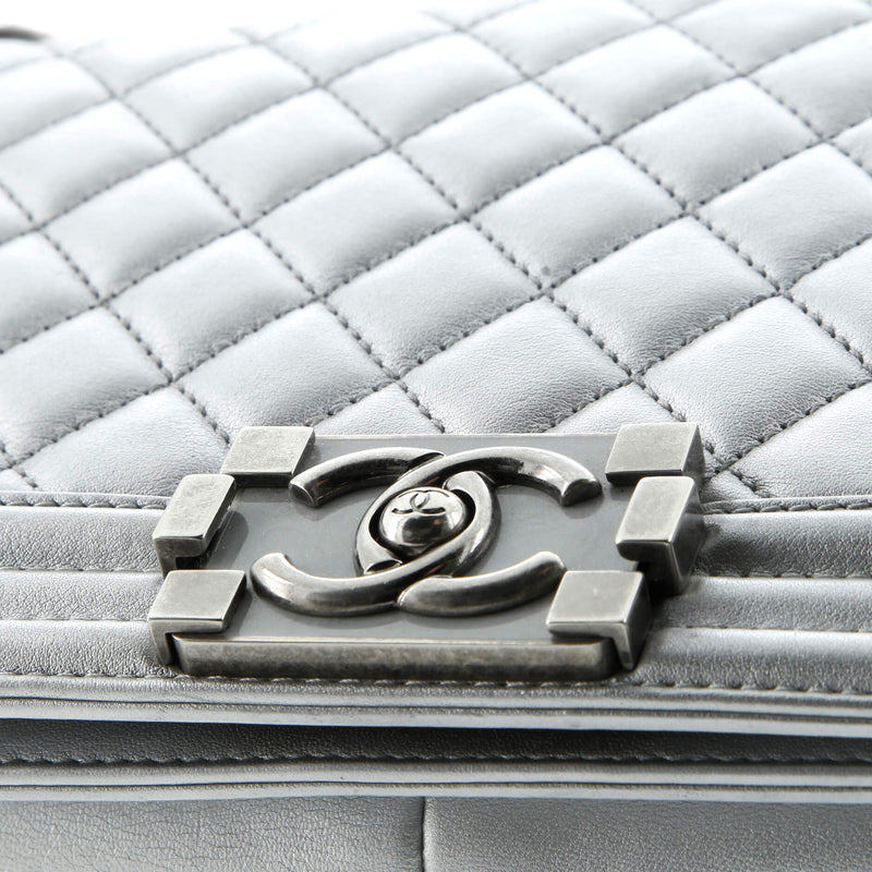 Boy Flap Bag Quilted Lambskin Old Medium