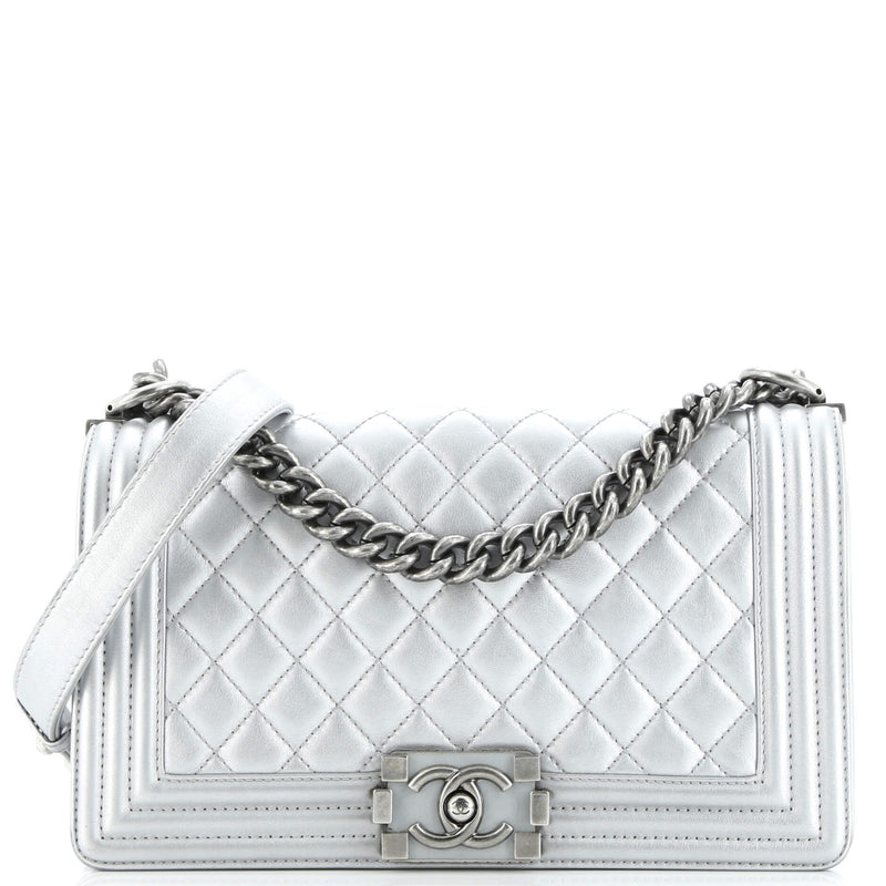 Boy Flap Bag Quilted Lambskin Old Medium