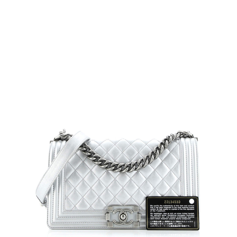 Boy Flap Bag Quilted Lambskin Old Medium