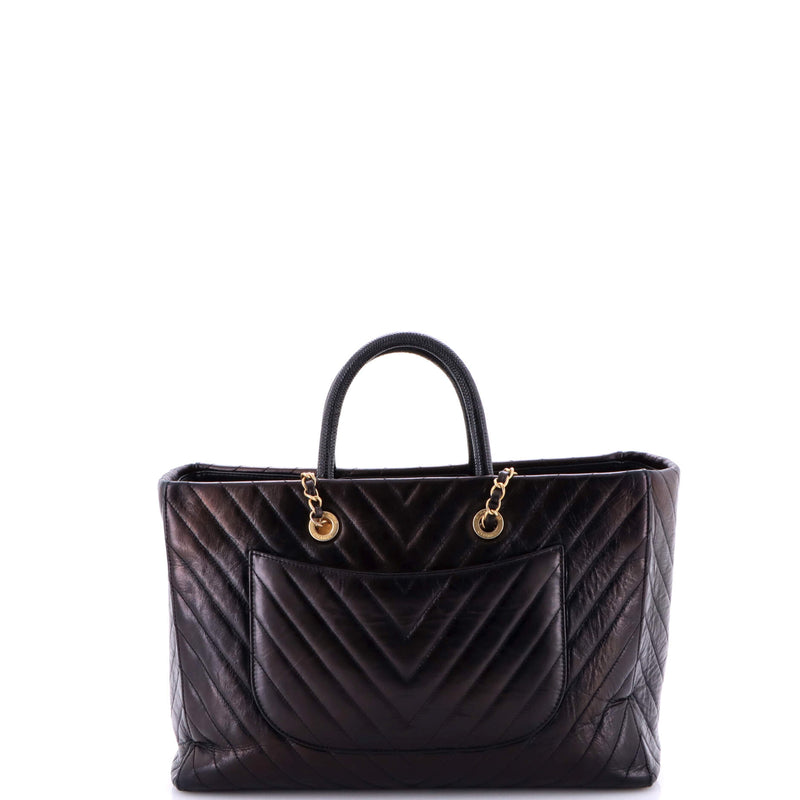 Coco Handle Shopping Tote Quilted Caviar