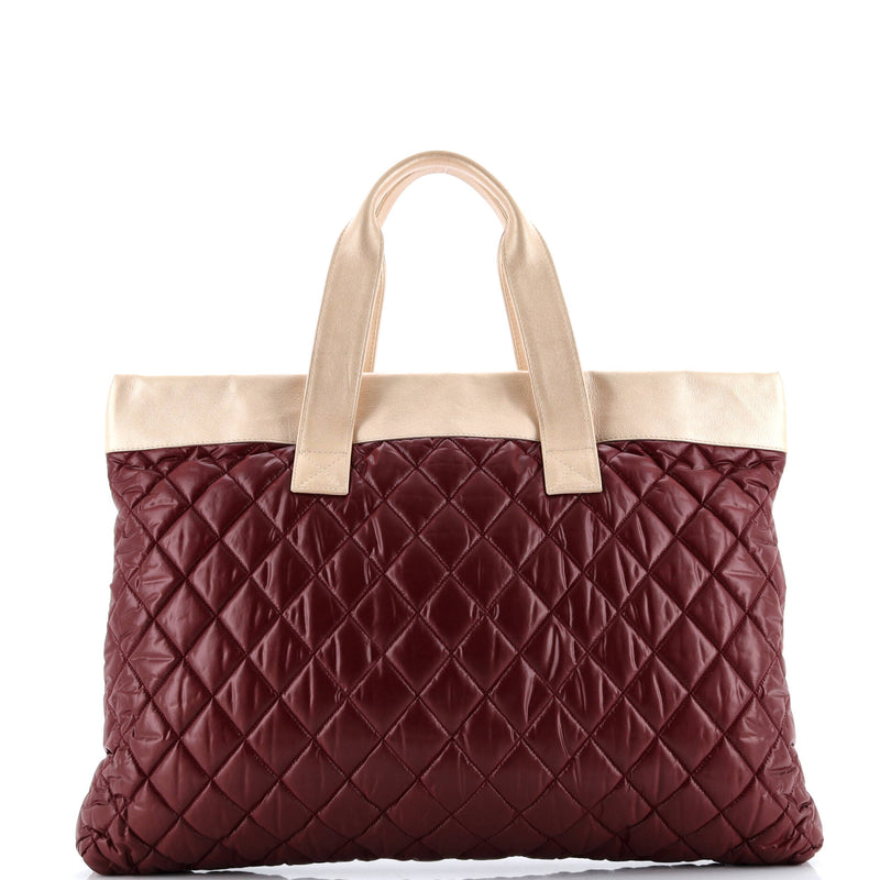 Coco Cocoon Flat Tote Quilted Nylon With