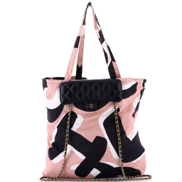 Foldable Tote Bag With Chain Quilted