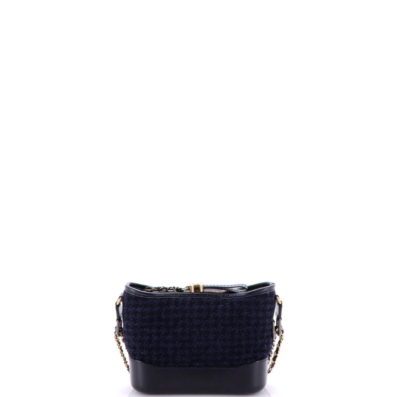 Gabrielle Logo Hobo Tweed And Calfskin