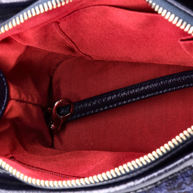 Gabrielle Logo Hobo Tweed And Calfskin