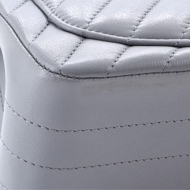 Square Classic Single Flap Bag Chevron