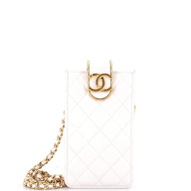 Cc Clasp Phone Holder Crossbody Bag